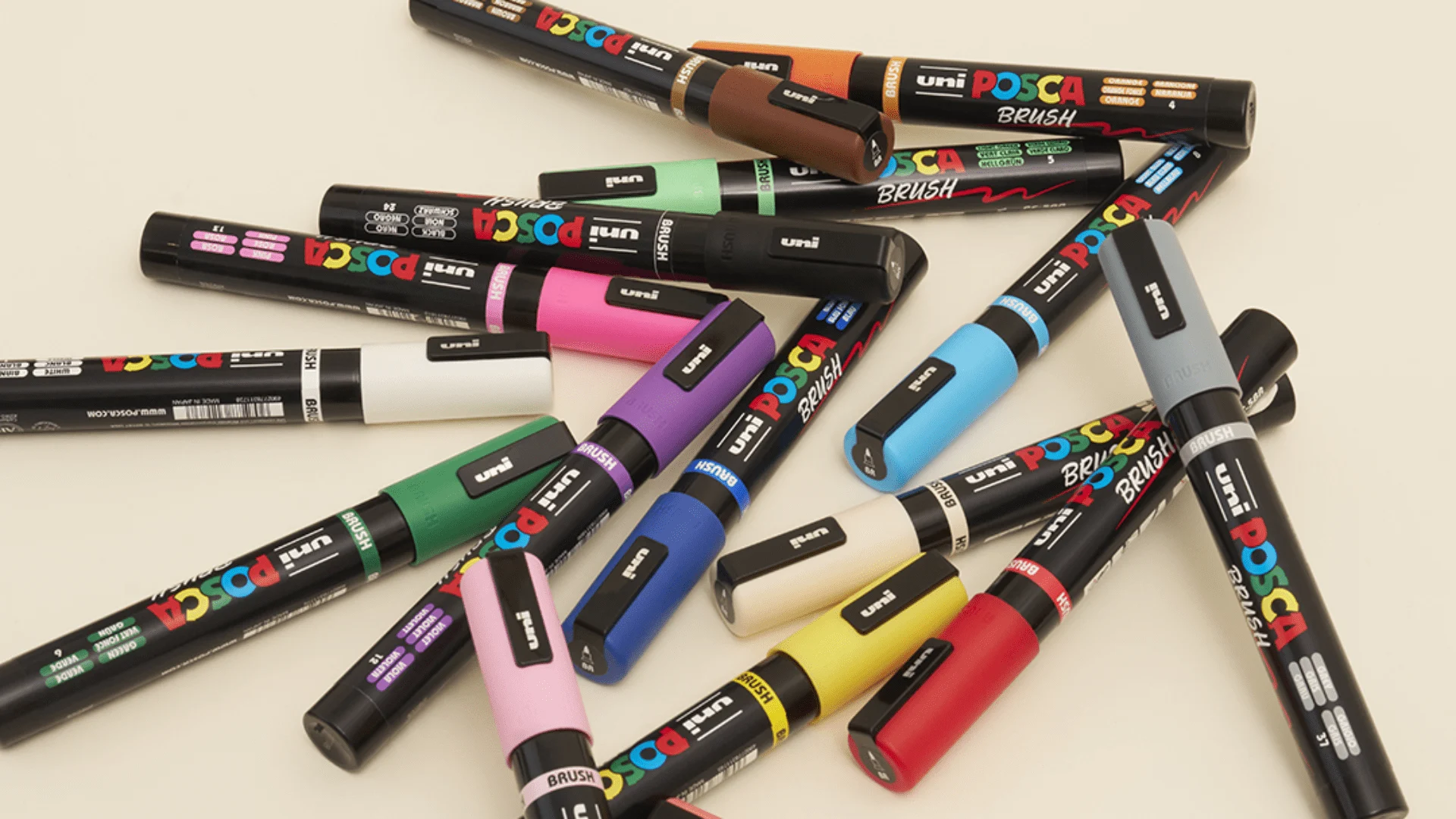 POSCA PC-5BR BRUSH TIP WATER-BASED PAINT MARKER 1-4 MM - Image 3