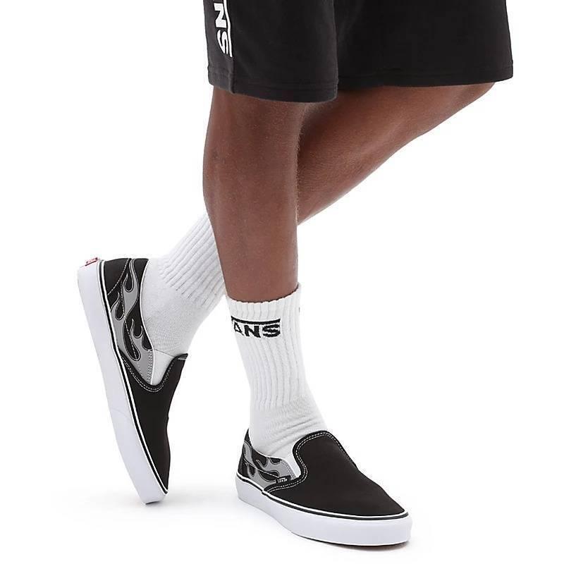 VANS UA CLASSIC REFLECTIVE FLAME SLIP-ON SHOES BLACK VN0A7Q5DBM81 - Image 6