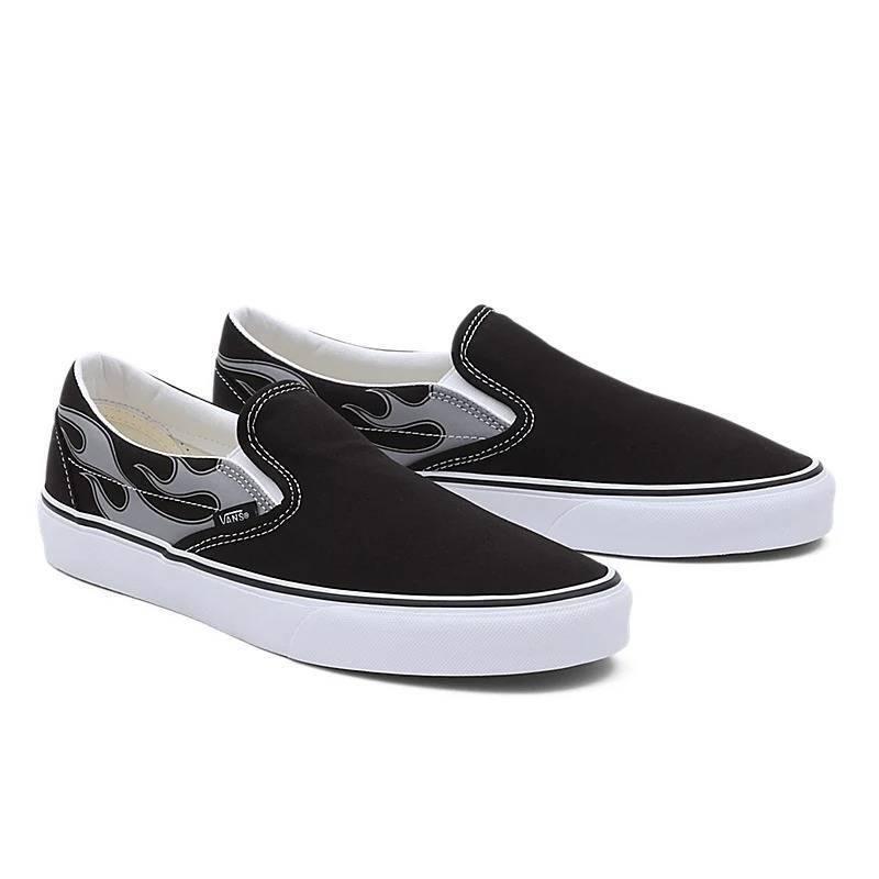 VANS UA CLASSIC REFLECTIVE FLAME SLIP-ON SHOES BLACK VN0A7Q5DBM81 - Image 3