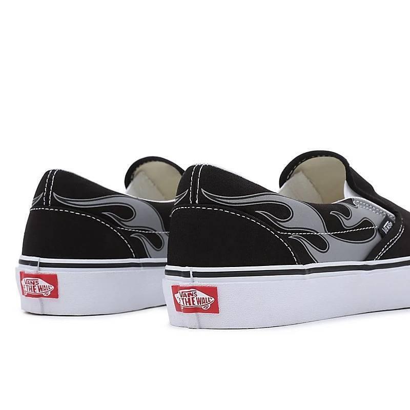 VANS UA CLASSIC REFLECTIVE FLAME SLIP-ON SHOES BLACK VN0A7Q5DBM81 - Image 4