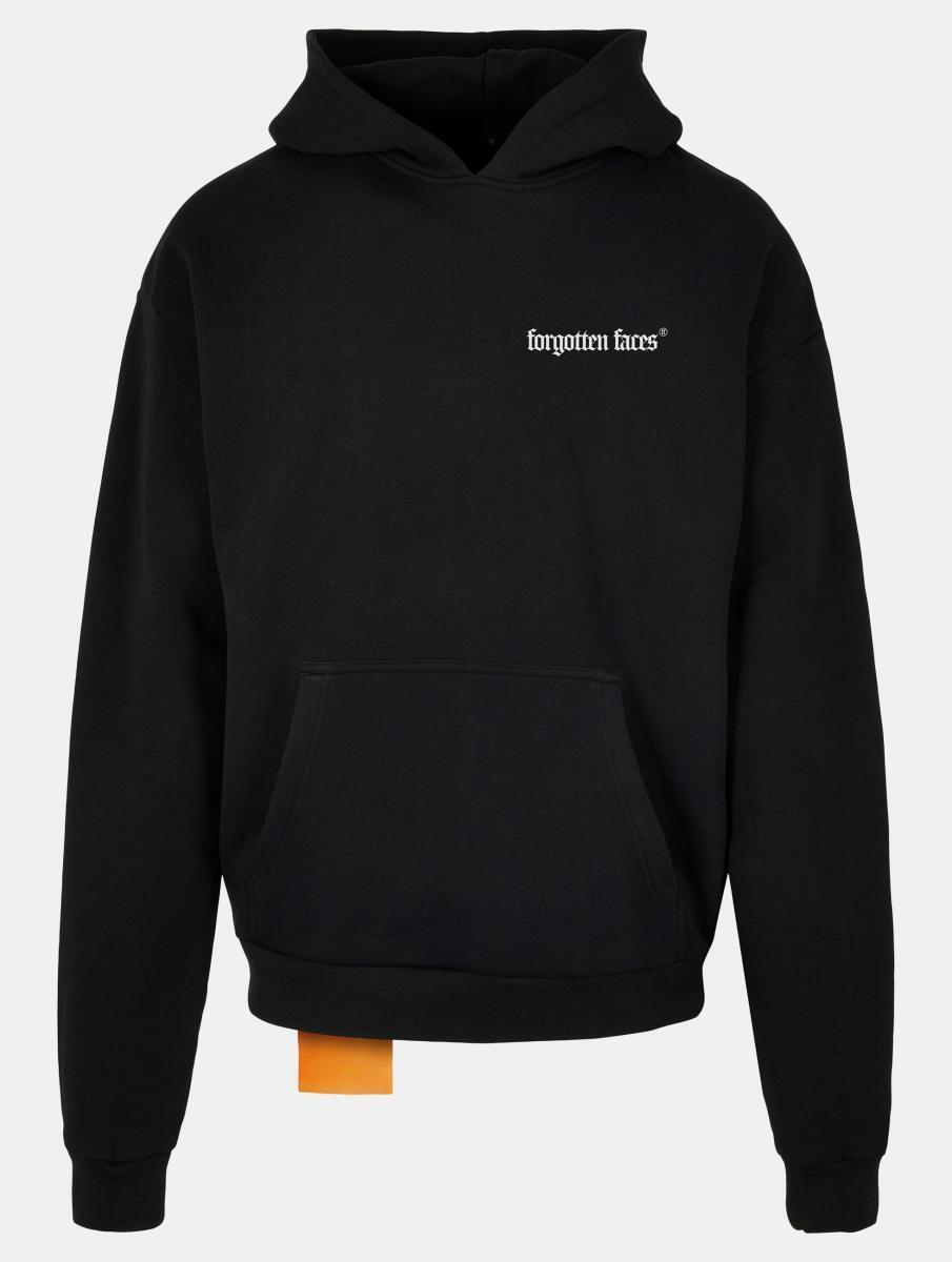 Forgotten Faces Sliced Ultra Heavy Cotton Box Oversized Hoodie Black FOF0087-00007 - Image 3