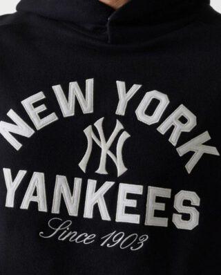 wr5yu35i3i New Era MLB Heritage New York Yankees Black Oversized Pullover Hoodie 60684323 - NEW ERA
