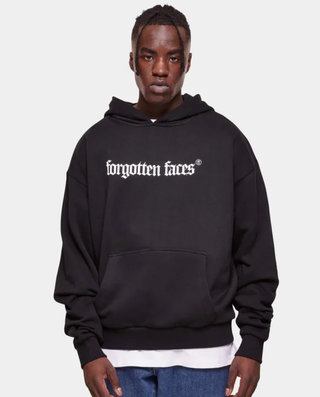 Forgotten Faces Fof Logo Ultra Heavy Oversized Box Hoodie Black FOF0028-00007