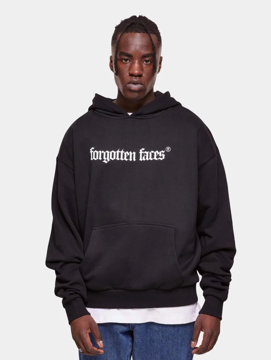 Forgotten Faces Fof Logo Ultra Heavy Oversized Box Hoodie Black FOF0028-00007