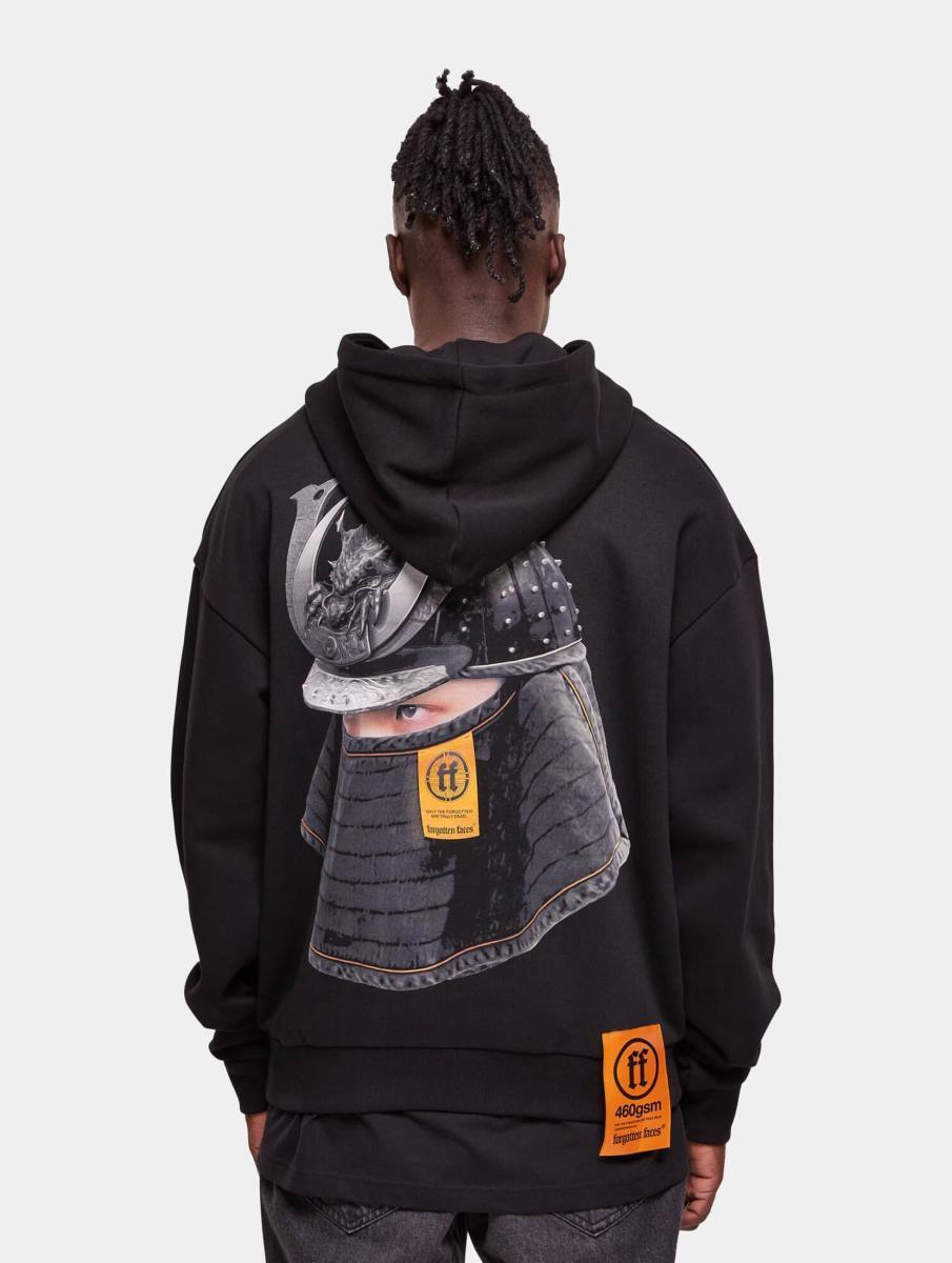 Forgotten Faces Samurai Ultra Heavy Cotton Box Hoody black FOF0026-00007 - Image 4