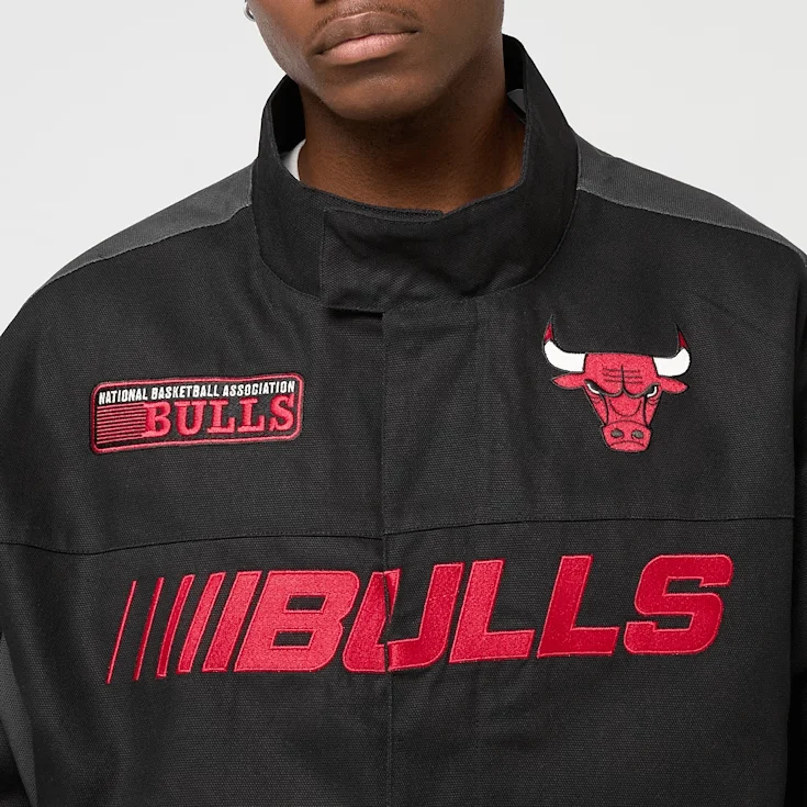 New Era Chicago Bulls NBA Black Motorsports Jacket 60684334 - Image 2