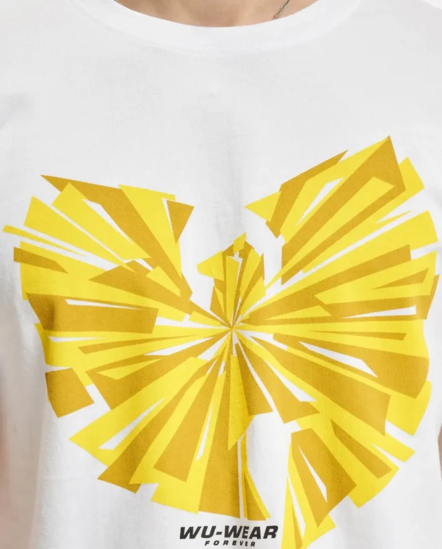 WU WEAR SPLIT LOGO TEE WHITE WU055 - Wu Wear