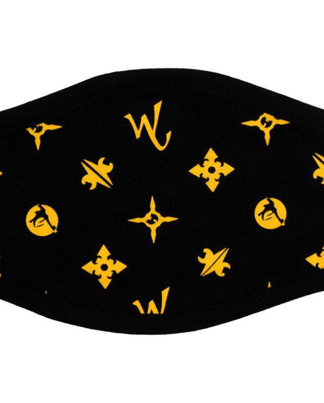 WU WEAR FACE MASK WUITTON FM04B BLACK - Wu Wear
