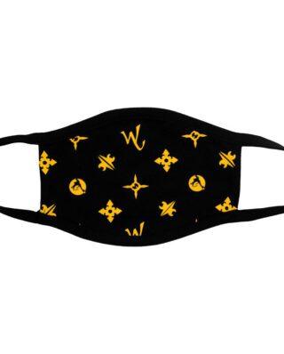 WU WEAR FACE MASK WUITTON FM04B BLACK - Wu Wear