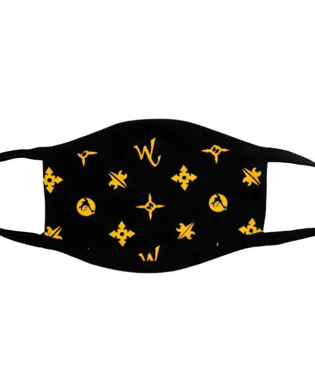 WU WEAR FACE MASK WUITTON FM04B BLACK - Wu Wear