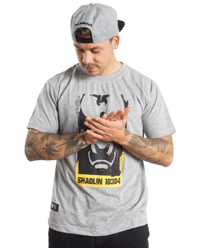 WU WEAR WU FACE MASK T-SHIRT GREY - Wu Wear