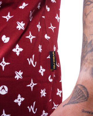 WU WEAR WUITTON T-SHIRT BURGUNDY RED - Wu Wear
