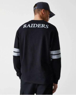 ytujrtk New Era Las Vegas Raiders NFL Stripe Black Long Sleeve Jersey 60667927 - NEW ERA