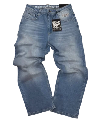 HOMEBOY x-tra BAGGY Wiskers Denim VINTAGE BLUE HMB01PA0351 - HOMEBOY