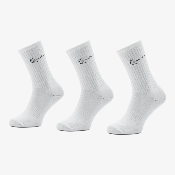 Karl Kani Signature Socks 3 Pack White KA-SK011-002-01 size 43-46 - KARL KANI