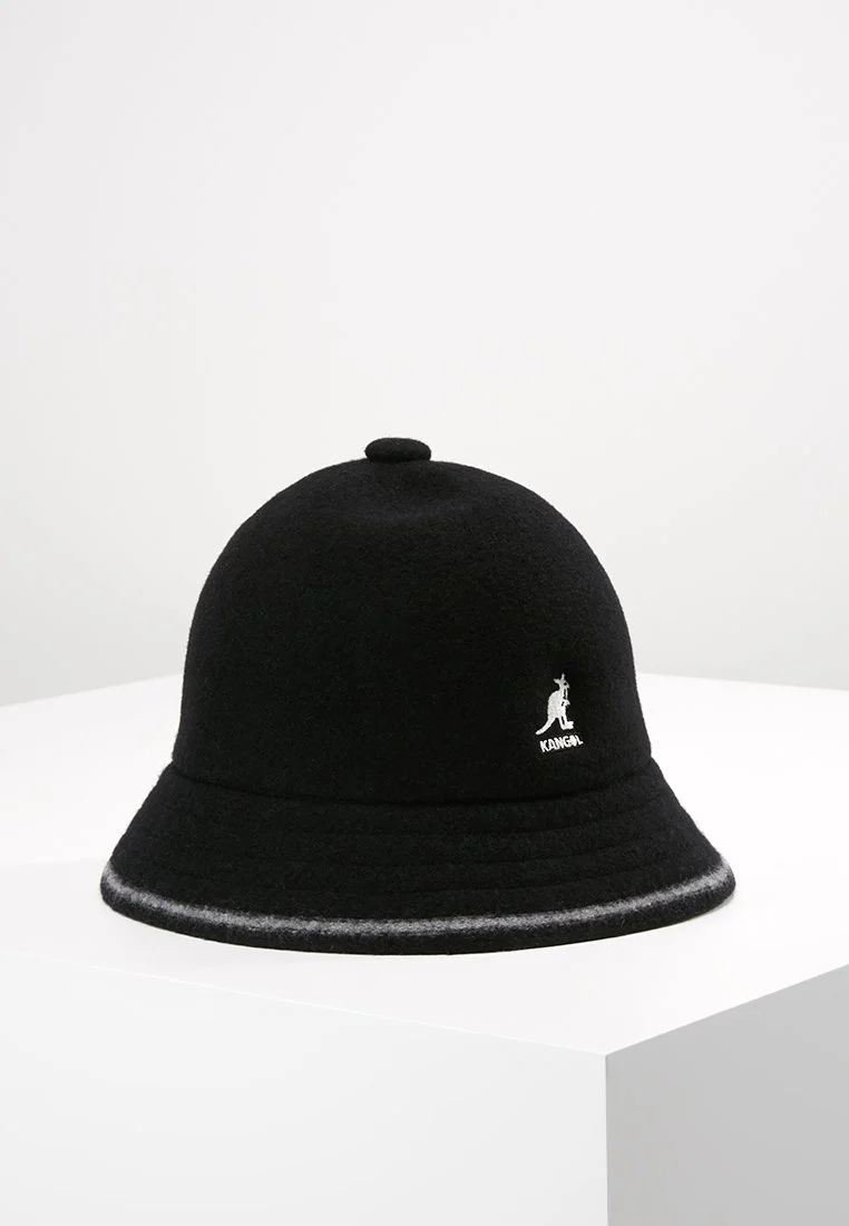 KANGOL STRIPE CASUAL BUCKET HAT BLACK KANGOLK3181ST - KANGOL