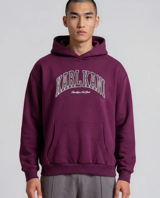 KARL KANI KK COLLEGE OVERSIZED HOODIE VIOLE KM263-046-2 - KARL KANI