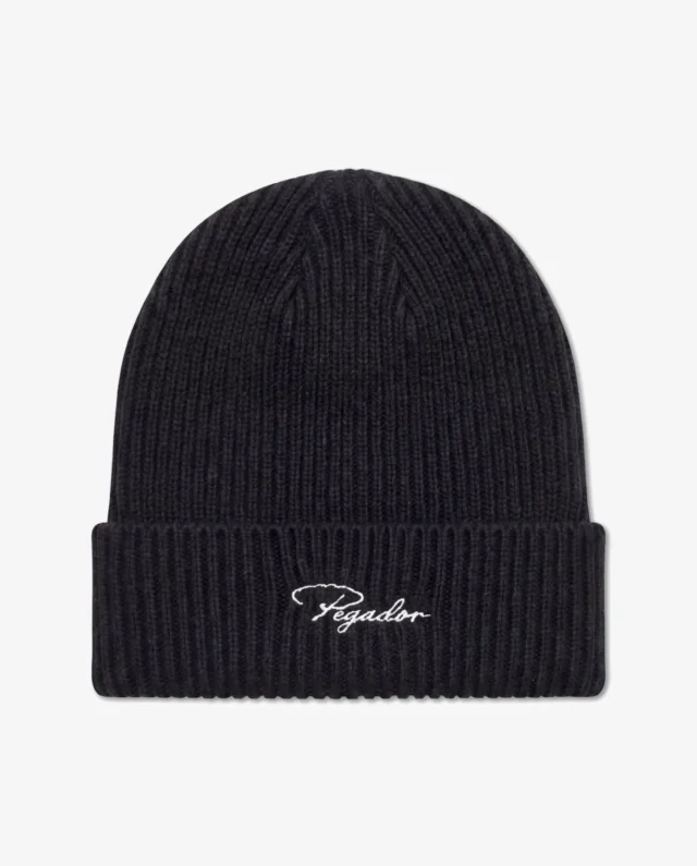 PEGADOR SIGNAR HEAVY KNIT BEANIE BEIGE WHITE PGDR-6375-007/004-A - PEGADOR