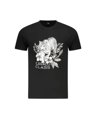CAVALLI CLASS SHORT SLEEVE T-SHIRT BLACK TXT60RJD060_NE05051 - CAVALLI CLASS