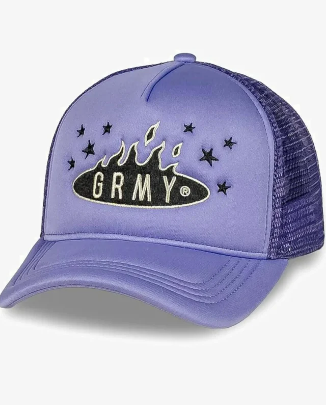 GRIMEY WILD ONE TRUCKER CAP PURPLE GRTVCC454 - GRIMEY