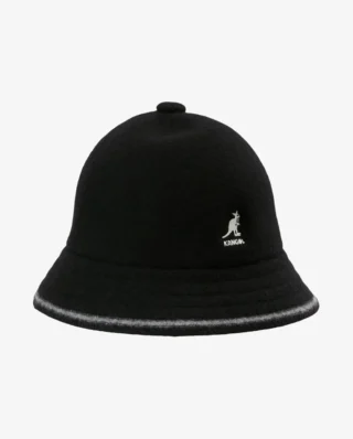 KANGOL STRIPE CASUAL BUCKET HAT BLACK KANGOLK3181ST - KANGOL