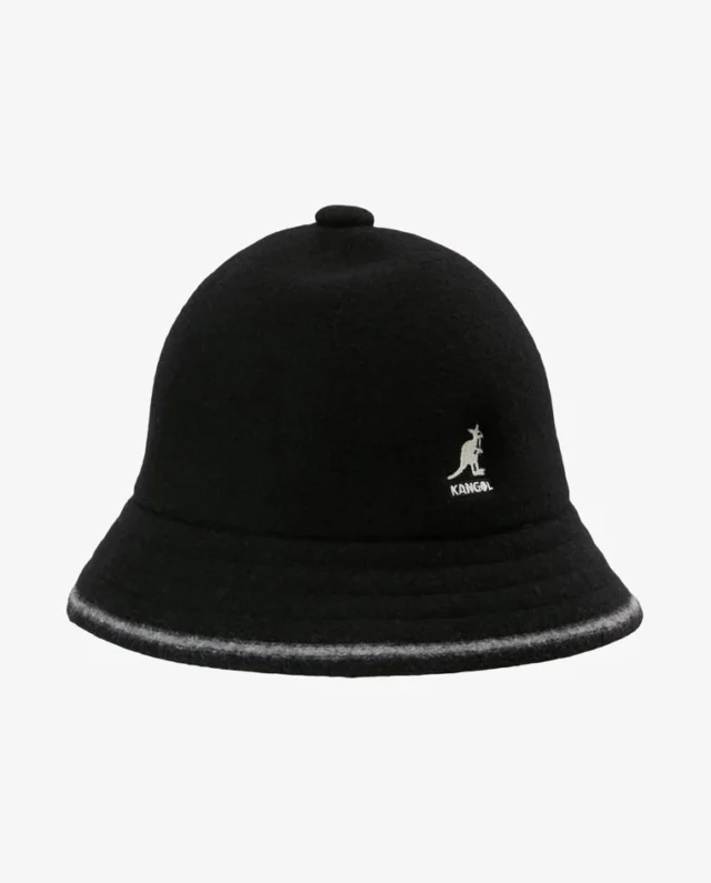 KANGOL STRIPE CASUAL BUCKET HAT BLACK KANGOLK3181ST - KANGOL