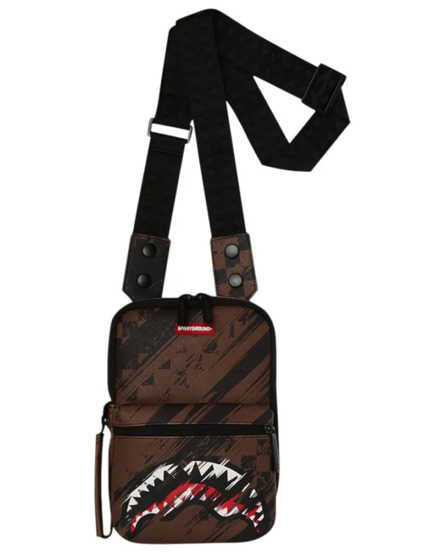 Sprayground Smeared Grunge Og Sling Shoulder Bag B8967 9.25″ x 8.25″ x 1.75″. - SPRAYGROUND