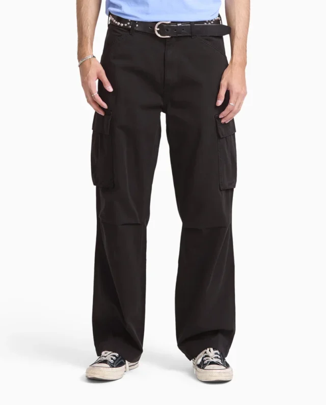 DICKIES 247 Loose Straight Garment Dyed Cargo Pants Black DK0A8E3PBLK1 - DICKIES