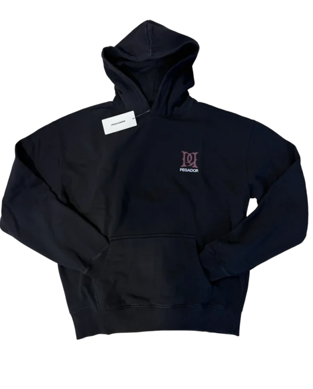 PEGADOR ORTONA OVERSIZED HOODIE WASHED BLACK PGDR-7381-002 - PEGADOR