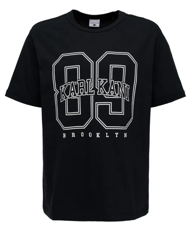 KARL KANI COLLEGE 89 REGULAR RINGER T-SHIRT BLACK KM263-001-2 - KARL KANI
