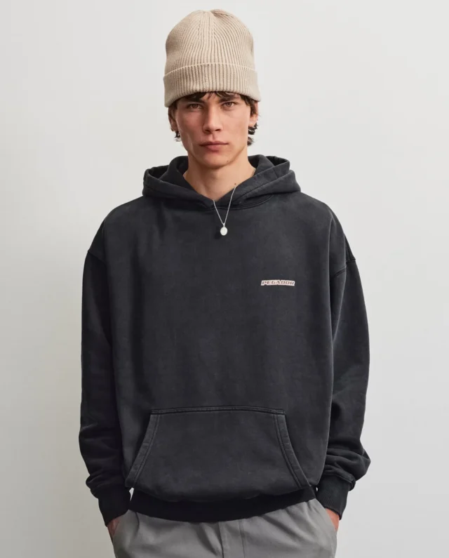 PEGADOR BINIBECA OVERSIZED HOODIE VINTAGE BLACK PGDR-7350-065 - PEGADOR