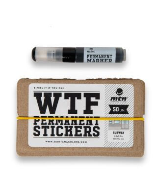 MTN WTF Set of Stickers Blue Frame 50 Units & Marker - MTN