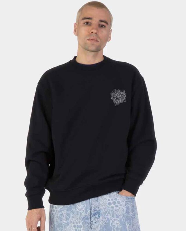 Santa Cruz Web Crew Crewneck Black SCA-CRW-9972 - GRIMEY