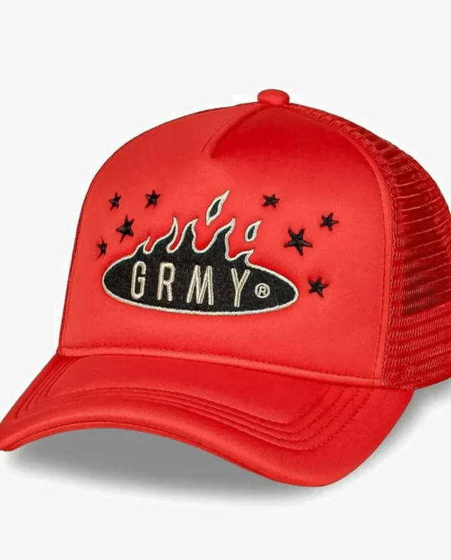 GRIMEY WILD ONE TRUCKER CAP RED GRTVCC454 - GRIMEY