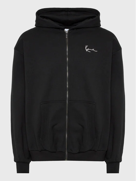 KARL KANI KK CHEST SIGNATURE ESSENTIAL ZIP HOODIE DARK GREY KM-ZH011-001-01 - KARL KANI