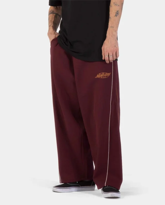 Santa Cruz Pinstripe Wide Leg Jogger Dark Plum SCA-PNT-1750 - SANTA CRUZ