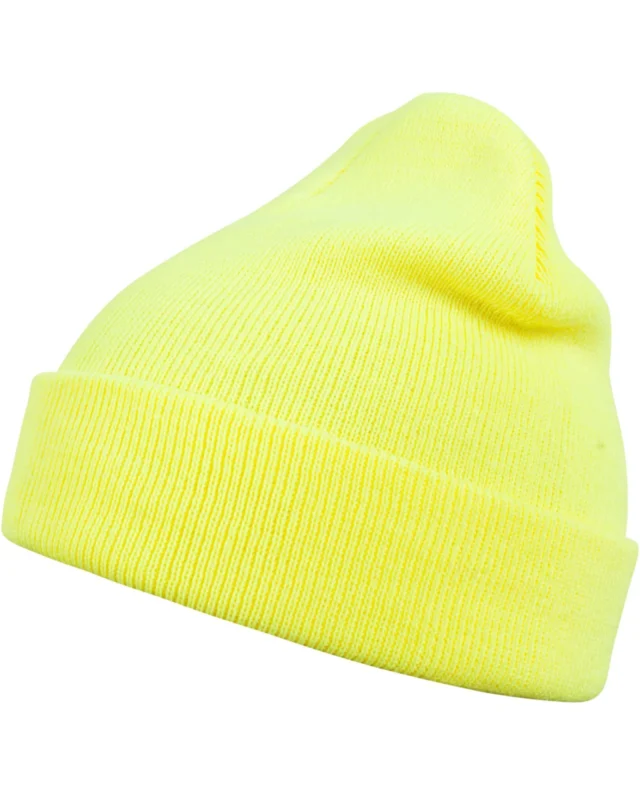 Urban Classic Beanie Basic Flap Neon Yellow 10248 - UrbanClassics