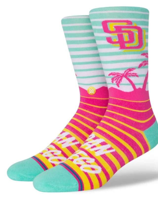 Stance San Diego Padres CC Crew Socks A545A22PAD-TEAL - STANCE