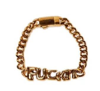 HUF Fuck It Warped Id Bracelet Gold AC01036 L/XL - HUF