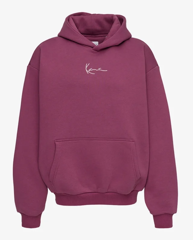 KARL KANI MAN SMALL SIGNATURE ESSENTIAL HOODIE VIOLE KM-HD021-082-03CHN-AW26 - KARL KANI