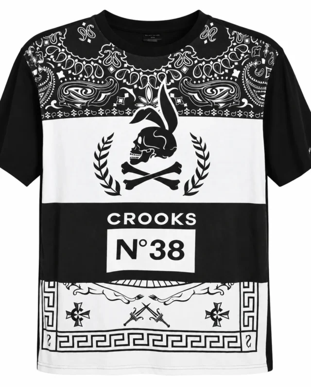 Crooks & Castles Skull Bunny N°38 Short Sleeve Tee BLACK 2BC7014-BLK - Crooks & Castles