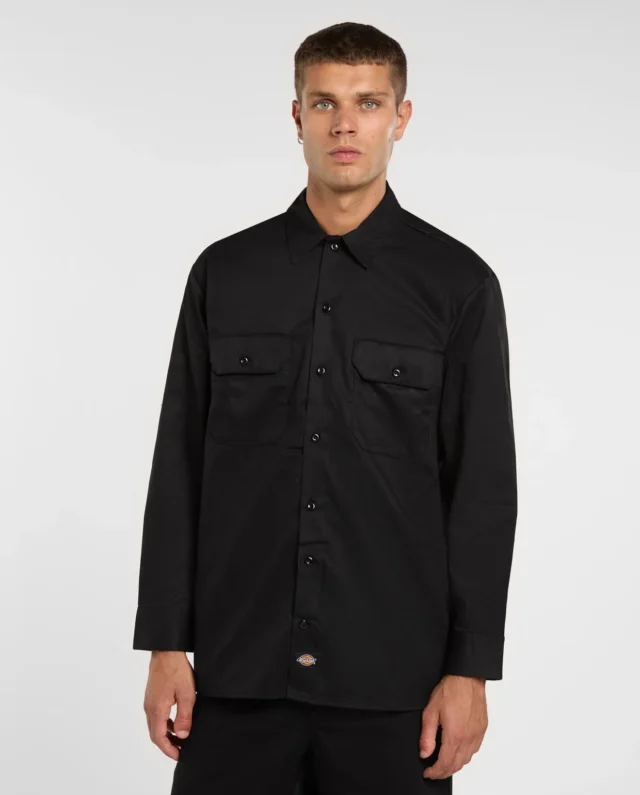 DICKIES WORK SHIRT LS REC BLACK DK0A4Y26BLK1 - DICKIES