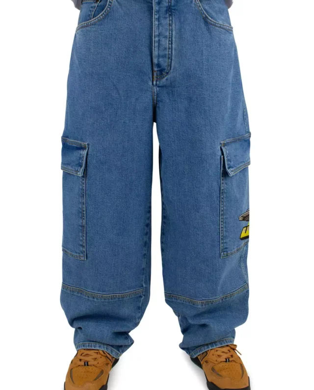 HOMEBOY X-TRA UFO CARGO DENIM WASHED BLUE 01PA1501-81 - HOMEBOY