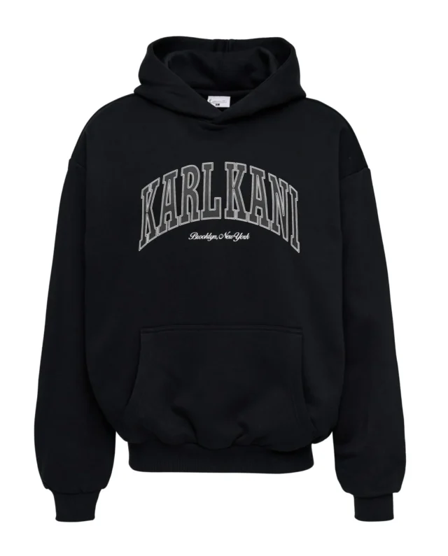 KARL KANI KK COLLEGE OVERSIZED HOODIE BLACK KM263-046-1-AW26 - KARL KANI