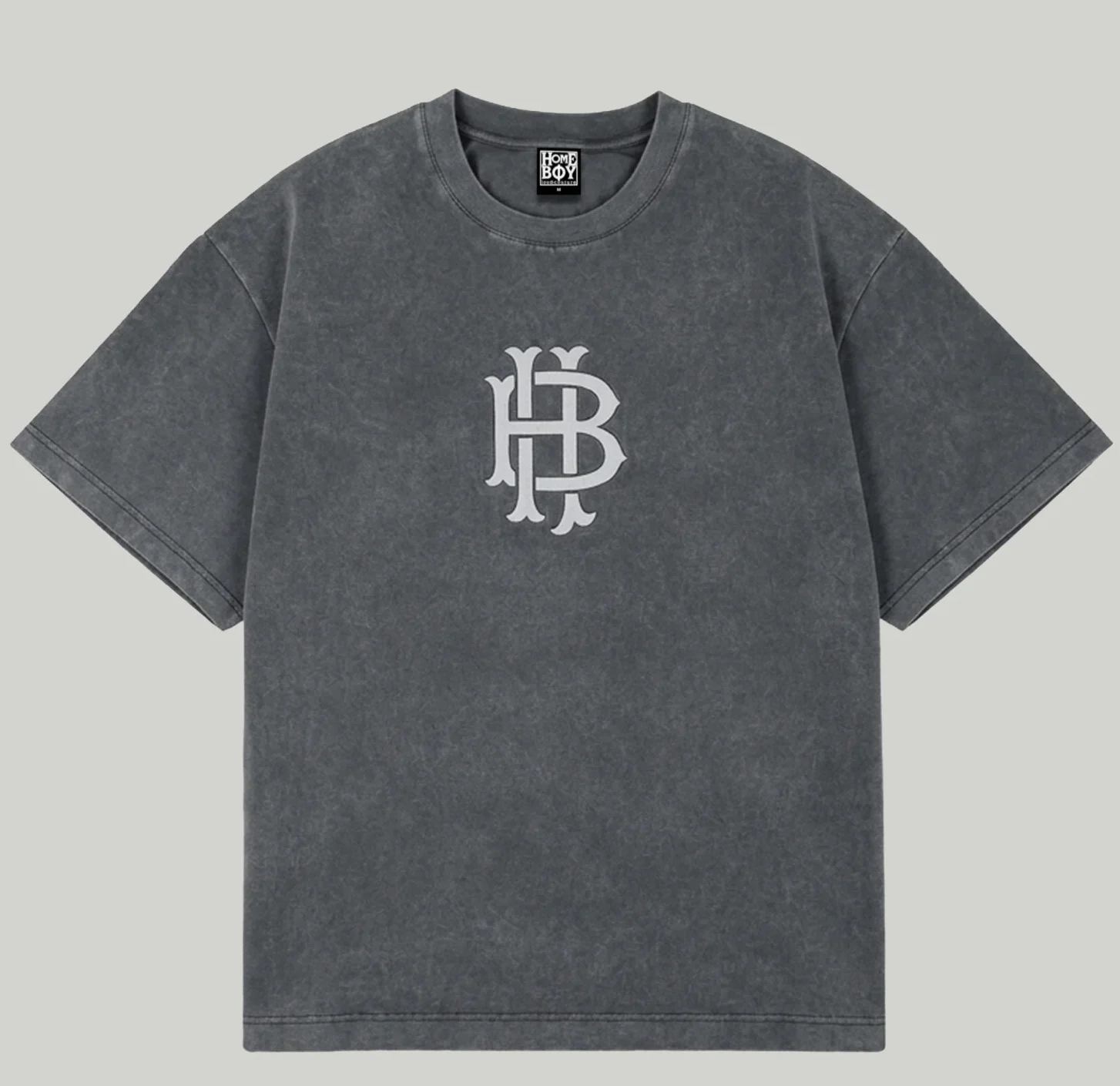HOMEBOY MONOCHROME Tee Grey Washed 01TS3013 59 - HOMEBOY
