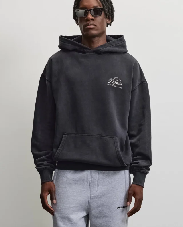 PEGADOR BORRELLO OVERSIZED HOODIE VINTAGE BLACK 7356-065 - PEGADOR