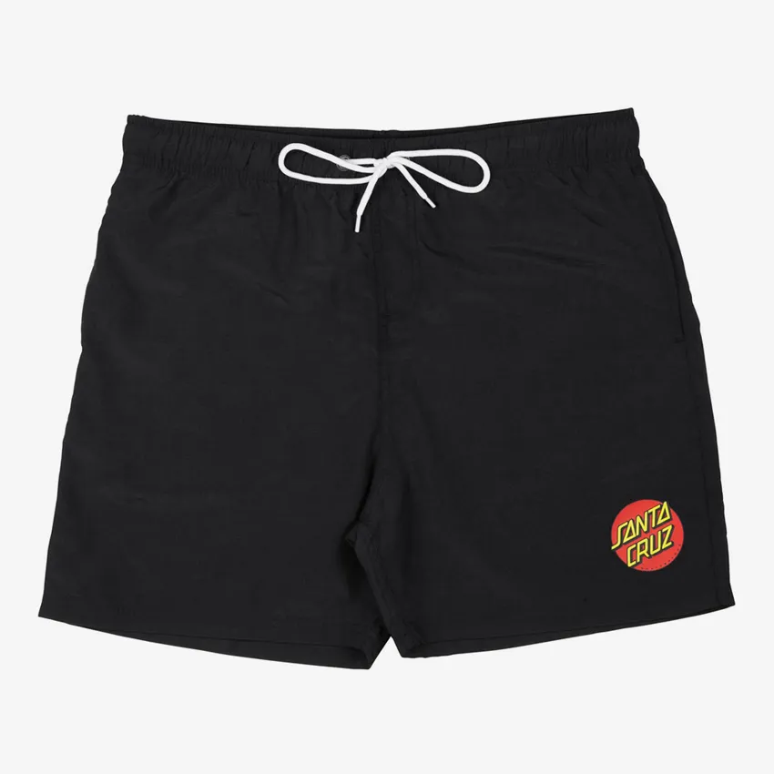 Santa Cruz Classic Dot Swim Shorts BLACK SCA-SHR-4954-BLK - SANTA CRUZ