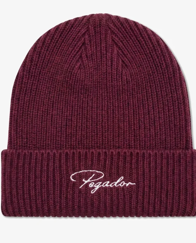 PEGADOR SIGNAR HEAVY KNIT BEANIE DARK RED PGDR-6375-726/004 - PEGADOR