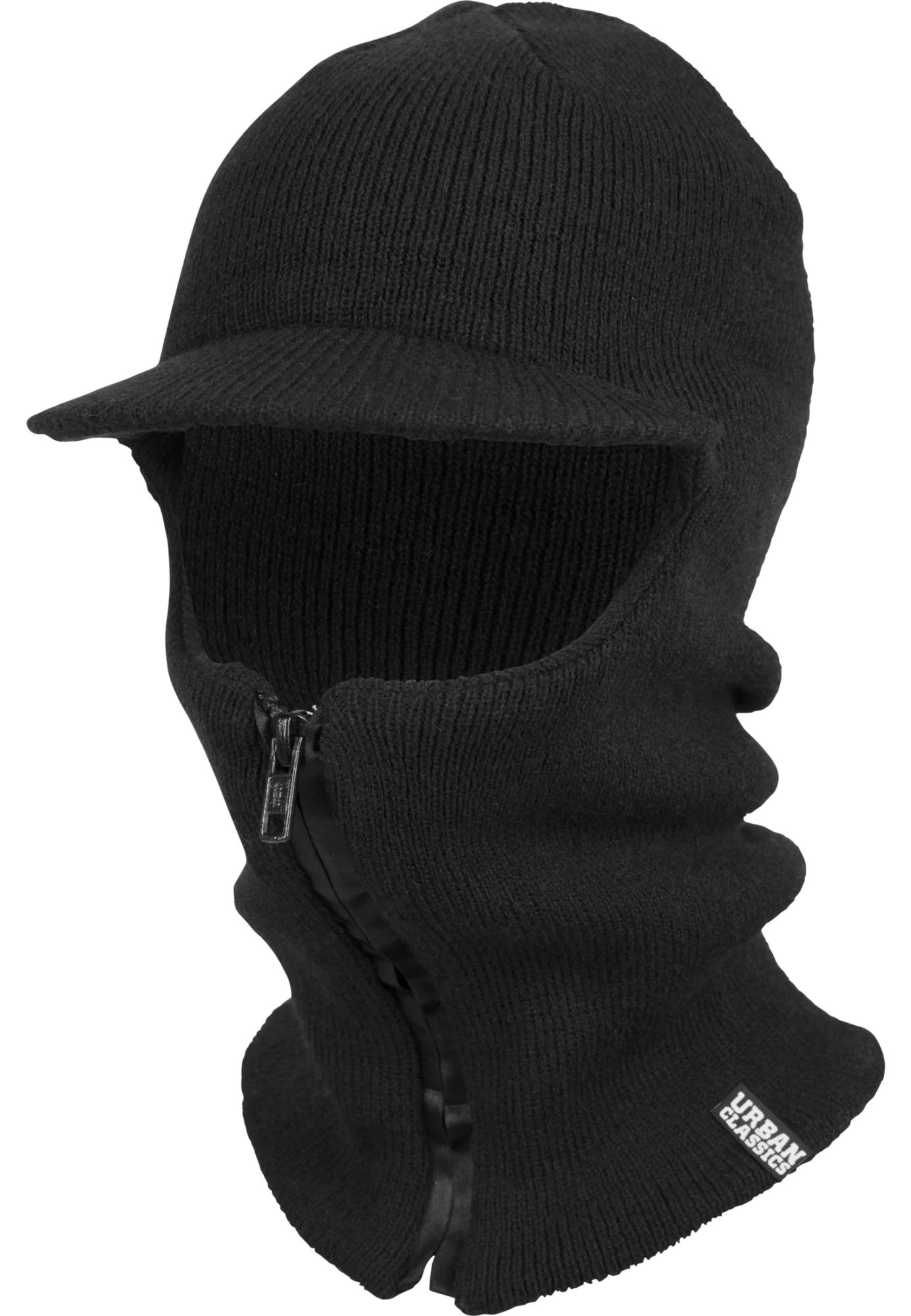 Urban Classics Zipped Balaclava Visor Black TB1685 - UrbanClassics