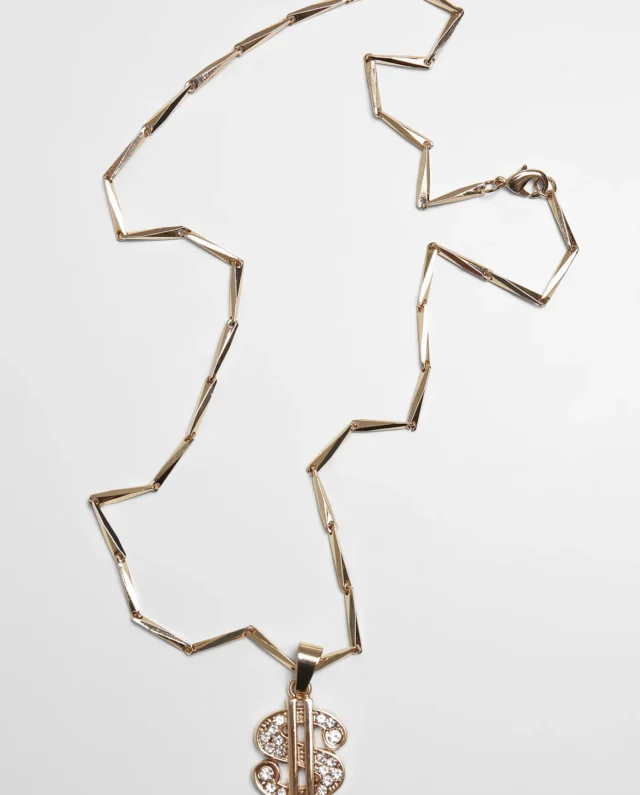 Urban Classic Small Dollar Necklace Gold TB4047 - UrbanClassics